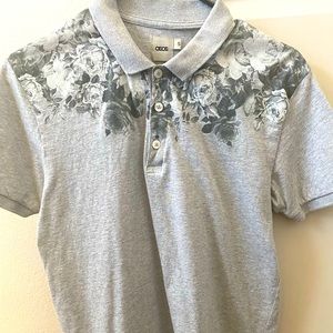 ASOS MAN FLORAL POLO SHIRT.